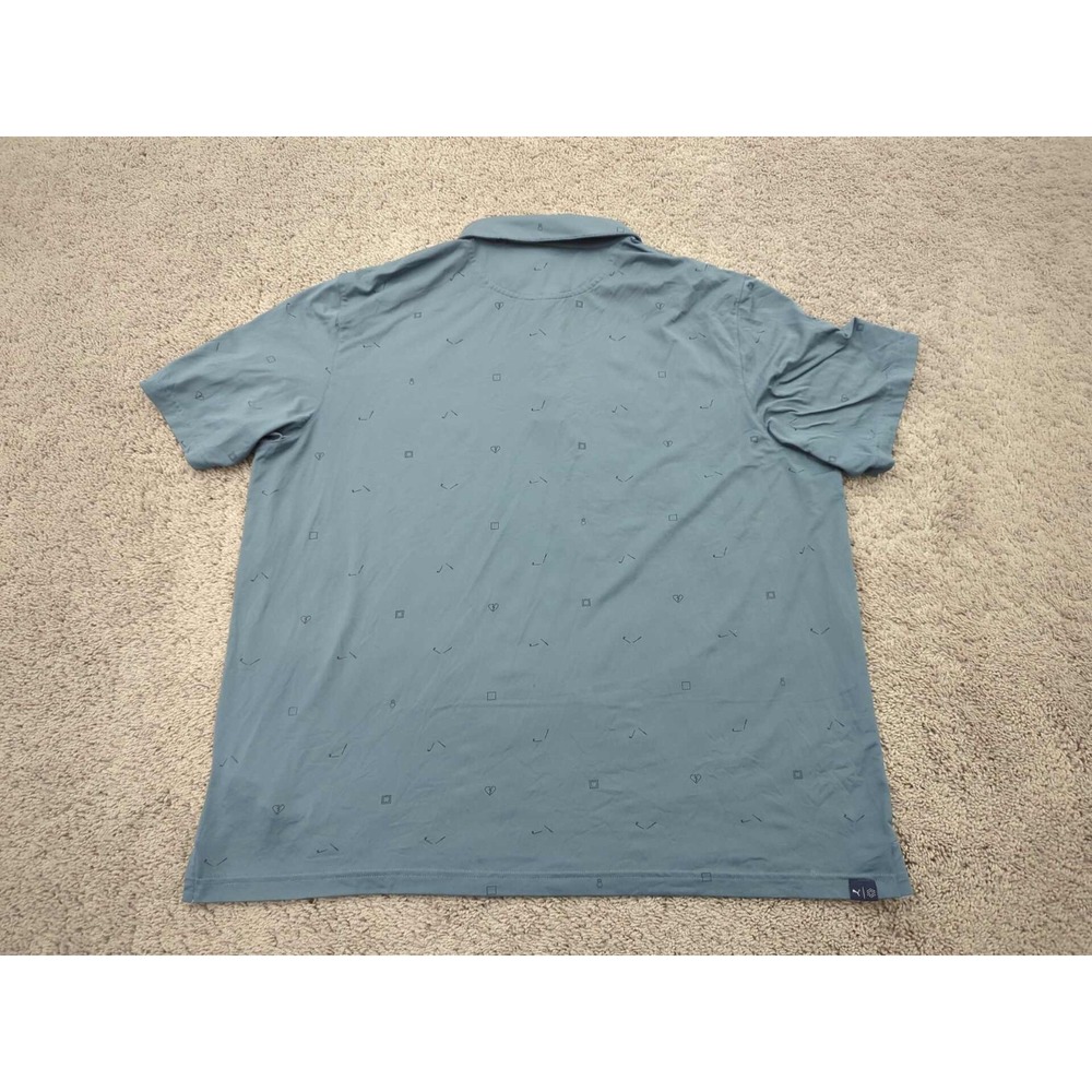 Grey Rock Golf Club Polo Shirt Mens XXL Short Sleeve Puma Blue Athletic‎ - Picture 8 of 10